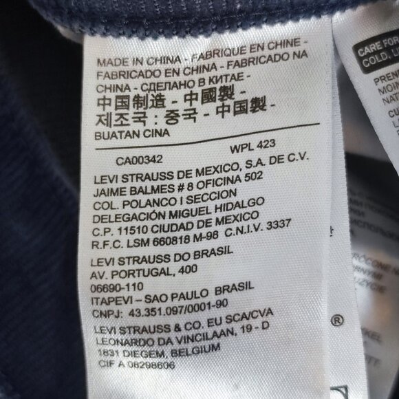 Levi's corduroy pants women's sz W28/L26 purplish blue wedgie straight white tab - Picture 9 of 16